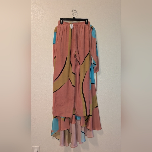 Nautanky Pink Abstract Print Tunic With Pants Set - Picture 9 of 16